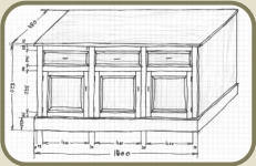 Handskizze Schrank