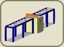 Beispiel einer Maschine, 3D Fabrikplan